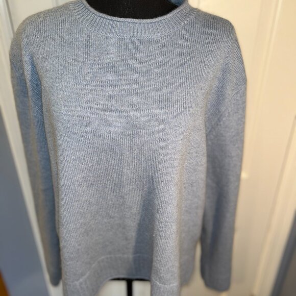 Quince Cashmere Crewneck, Ladies' Large, Light Blue - Picture 3 of 7
